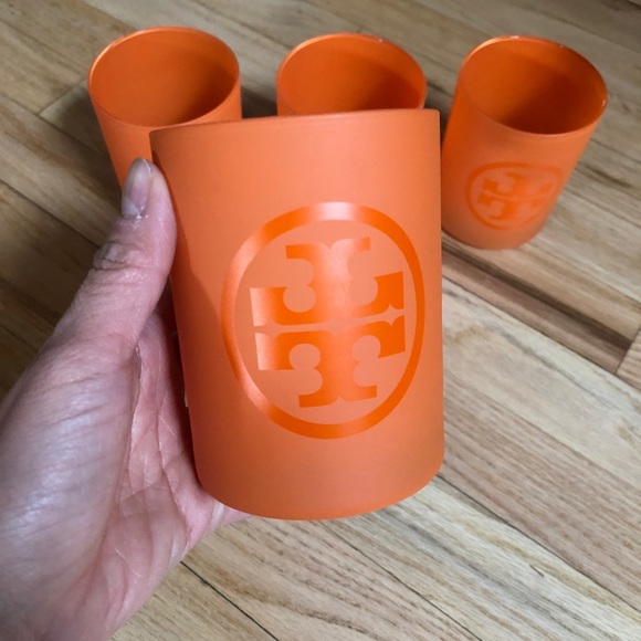 Tory Burch votive candle holders (orange) - Picture 2 of 4